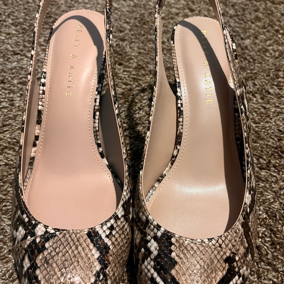 Women's Kelly & Katie Nerani Python PU Dress Sandals Heels - Picture 2 of 4